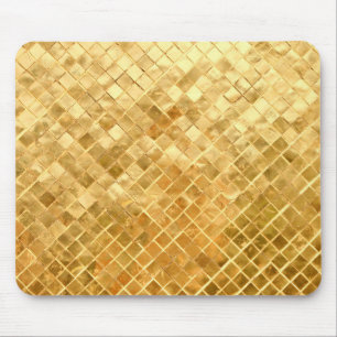 Falling Golden Checkerboard Mousepad
