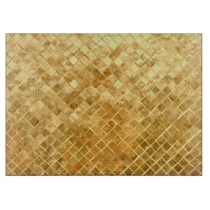 Falling Golden Checkerboard Schneidebrett