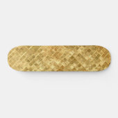 Falling Golden Checkerboard Skateboard (Horizontal)