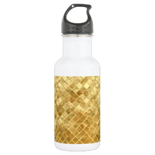 Falling Golden Checkerboard Trinkflasche