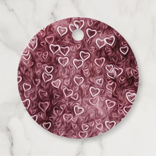 Falling Hearts - Red Geschenkanhänger (Vorderseite)