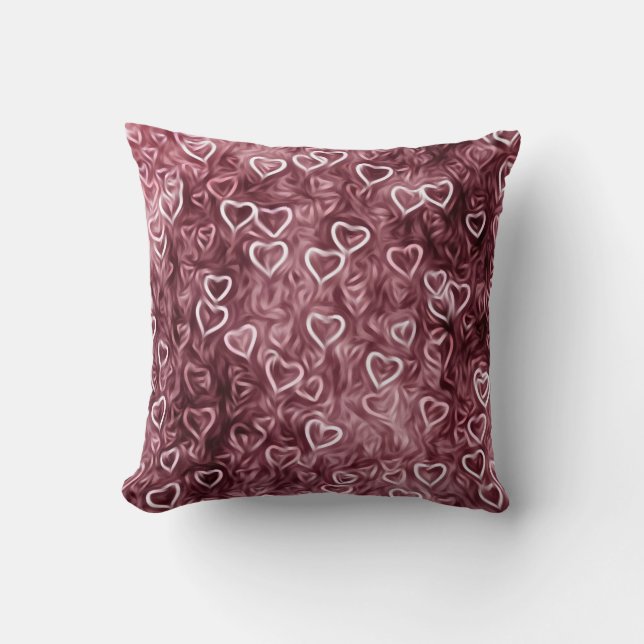 Falling Hearts - Red Kissen (Vorderseite)