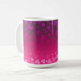 Falling Hearts Rosa Lila Kaffeetasse