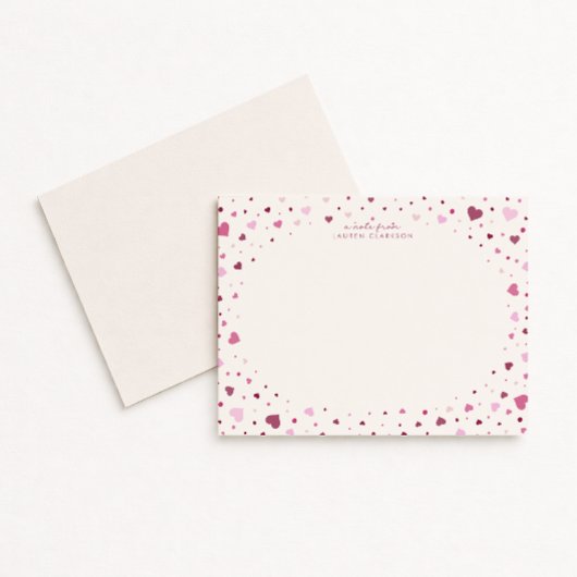 Falling Hearts Stationery Note Card Einladung