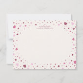 Falling Hearts Stationery Note Card Einladung (Vorderseite)