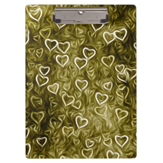 Falling Hearts - Yellow Klemmbrett (Vorderseite)