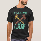 Falling In Law for Aspiring Lawyers and Law Studen T-Shirt (Vorderseite)