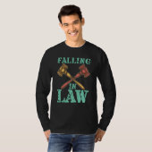 Falling In Law for Aspiring Lawyers and Law Studen T-Shirt (Vorne ganz)