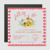 Falling in Love Pumpkins Sunflowers Fall Wedding Magnetkarte (Vorne/Hinten)