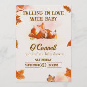 "Falling in Love with Baby" Baby shower invitation Einladung (Vorderseite)