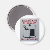 Falling kann tödlich sein magnet (Vorderseite/Rückseite)