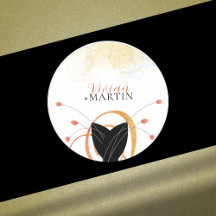 Falling Melody Poetic Watercolor Wedding Sticker