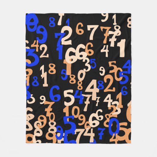 Falling numbers abstract background. Abstract back Fleecedecke (Vorderseite)