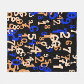 Falling numbers abstract background. Abstract back Fleecedecke (Vorderseite (Horizontal))