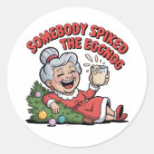 FALLING ON THE CHRISTMAS TREE  RUNDER AUFKLEBER (Vorderseite)