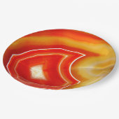 Falling Orange Agate Pappteller (Schrägansicht)