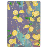 Falling oranges Clipboard Klemmbrett (Rückseite)