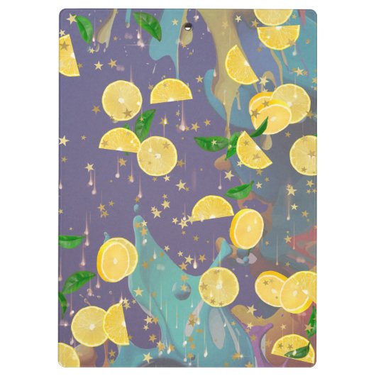 Falling oranges Clipboard Klemmbrett (Rückseite)