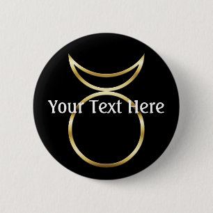 Falling Pagan Horned God Symbol Button