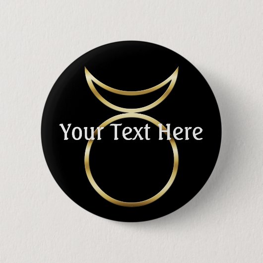 Falling Pagan Horned God Symbol Button (Vorderseite)