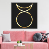 Falling Pagan Horned God Symbol Leinwanddruck (Insitu (Wohnzimmer))