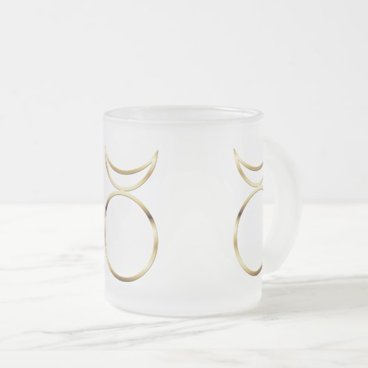 Falling Pagan Horned God Symbol Mattglastasse (VorderseiteRechts)