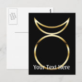 Falling Pagan Horned God Symbol Postkarte (Vorne/Hinten)