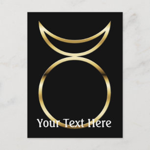 Falling Pagan Horned God Symbol Postkarte