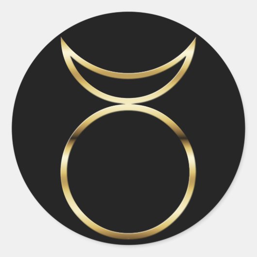 Falling Pagan Horned God Symbol Runder Aufkleber (Vorderseite)