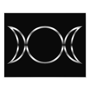 Falling Pagan Triple Goddess Symbol Fotodruck