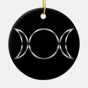 Falling Pagan Triple Goddess Symbol Keramik Ornament