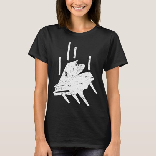 Falling Piano Lessons Piano Player & Piano Teache T-Shirt (Vorderseite)