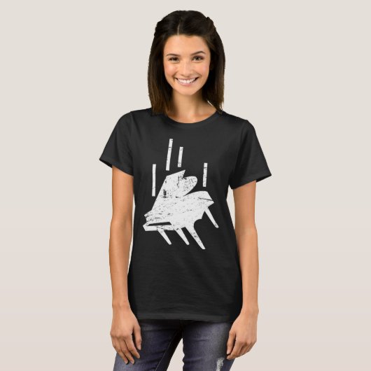 Falling  Piano Lessons Piano Player & Piano Teache T-Shirt (Vorne ganz)