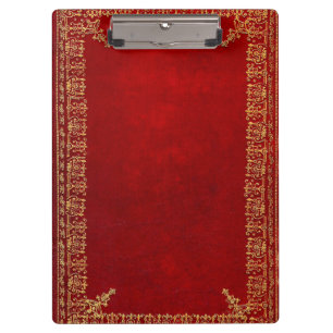 Falling Red and Gilded Gold Book Klemmbrett