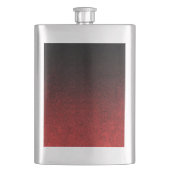 Falling Red & Black Glitzer Gradient Flachmann (Vorderseite)