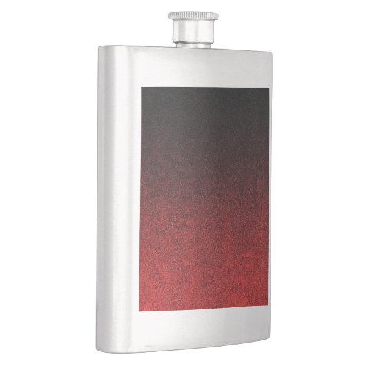 Falling Red & Black Glitzer Gradient Flachmann (Rechts)