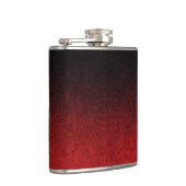 Falling Red & Black Glitzer Gradient Flachmann (Rechts)