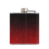Falling Red & Black Glitzer Gradient Flachmann (Rückseite)