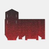 Falling Red & Black Glitzer Gradient Geschenkschachtel (Ungefaltet)