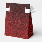 Falling Red & Black Glitzer Gradient Geschenkschachtel (Rückseite)