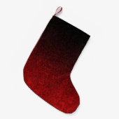 Falling Red & Black Glitzer Gradient Kleiner Weihnachtsstrumpf (Vorderansicht (hängend))
