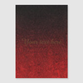 Falling Red & Black Glitzer Gradient Magnetkarte (Vorderseite)