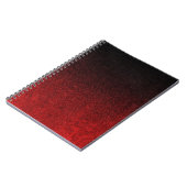 Falling Red & Black Glitzer Gradient Notizblock (Linke Seite)