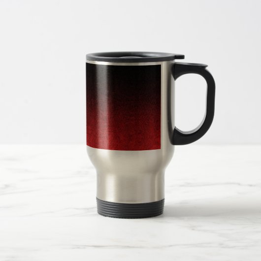 Falling Red & Black Glitzer Gradient Reisebecher (Rechts)