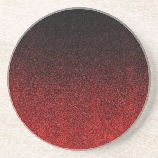 Falling Red & Black Glitzer Gradient Sandstein Untersetzer (Vorne)