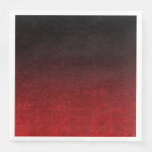 Falling Red & Black Glitzer Gradient Serviette (Vorderseite)