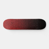 Falling Red & Black Glitzer Gradient Skateboard (Horizontal)