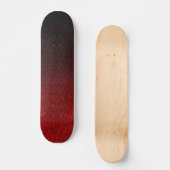 Falling Red & Black Glitzer Gradient Skateboard (Vorderseite)