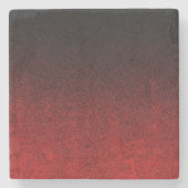 Falling Red & Black Glitzer Gradient Steinuntersetzer (Vorderseite)