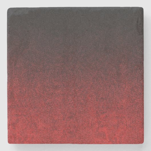 Falling Red & Black Glitzer Gradient Steinuntersetzer (Vorderseite)